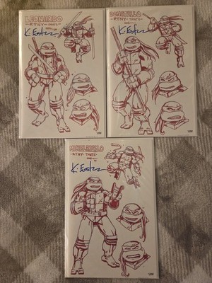 TMNT SDCC 2025 Eastman signed  Mikey, Raph and Leo  1/25!