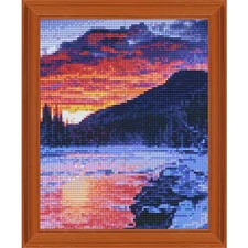 PixelHobby Winter Sunset Kit & Frame Mosaic Art Kit