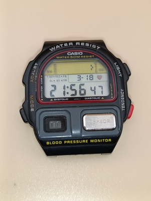 #ad CASIO BP 100 VINTAGE DIGITAL WATCH BLOOD PRESSURE $84.99
