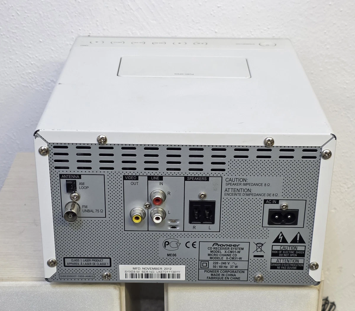 Kompakt HiFi System: Pioneer X-CM31-W komplett CD Tuner USB