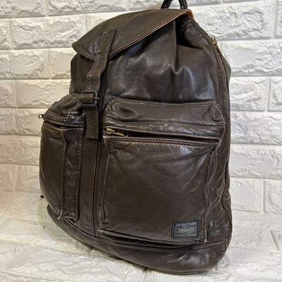 Porter / Yoshida Bag Leather Tanker Backpack Brown Used Porter / Yoshida Bag Leather Tanker Backpack Brown Used