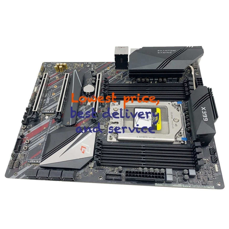 AMD X399 Motherboard ASRock X399 Phantom Gaming 6 TR4 DDR4 for Ryzen 2950X/2920X - Image 4 of 4