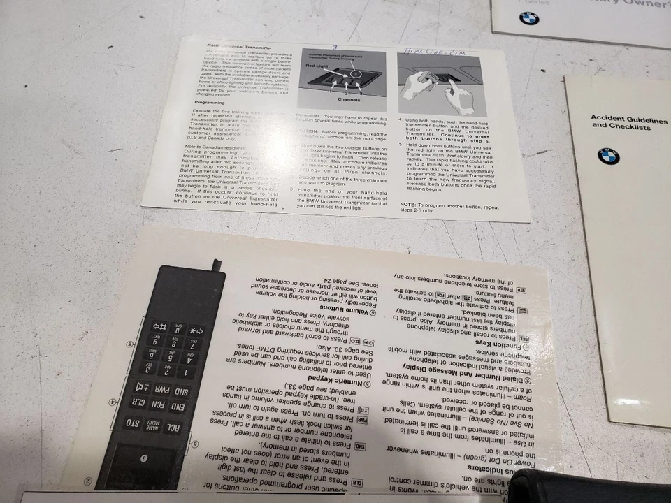 Manual del propietario - BMW 740I sedán 2000 - OEM Foto 2 de 4