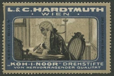 Austria Ad Cinderella Stamp L&C Hardtmuth Vienna Koh-I-Noor Mechanical Pencils