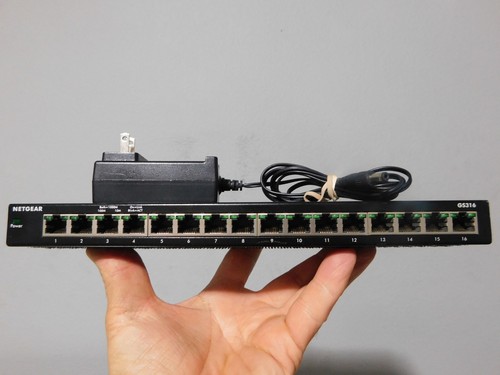 NETGEAR GS316-100NAS 16 PORTS GIGABIT ETHERNET NETWORK SWITCH