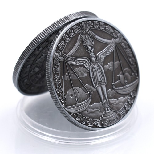 Libra 12 Constellation Copper Coin Business Gifts Metal Coin Christmas Gifts