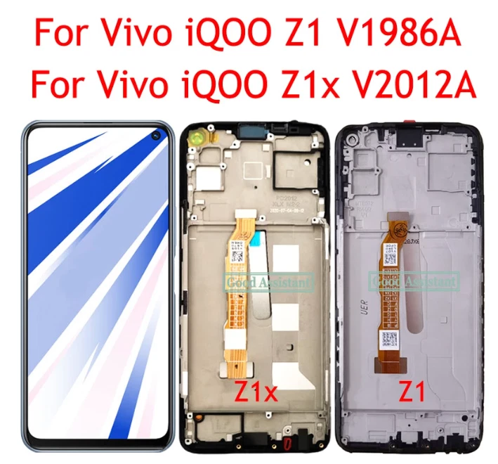 For Vivo IQOO Z1 5G V1986A IQOO Z1x LCD Display Touch Screen