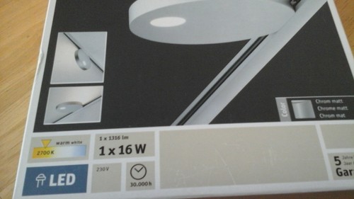 Paulmann LED Spot Salto 953.21 Chrom matt 16 Watt URail Schienensystem - Bild 6 von 7