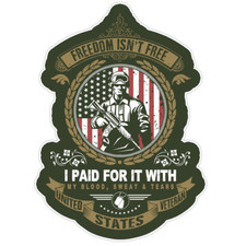 Us Veteran Emblem With Soldier Bumper Sticker Military Vinyl Soldier Decal 5