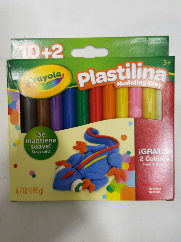 Crayola Plastilina Clay 12 Colors, 6.7oz, Modeling Clay, NonToxic, Age
