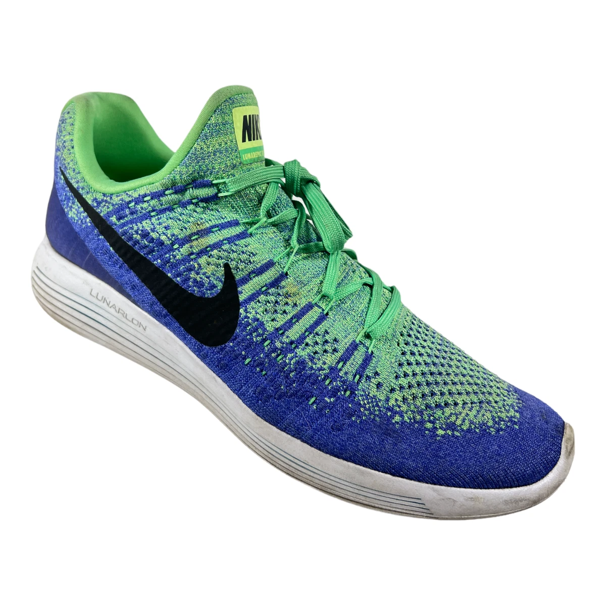 præambel bryst pumpe Nike Mens Lunarepic Low Flyknit 2 863779-301 Green Blue Running Shoes Size  US 13 | eBay