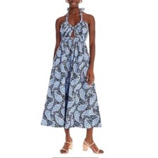 J.Crew Collection Halter Cutout Midi Dress Size 0 in Ratti Pacific Paisley $278