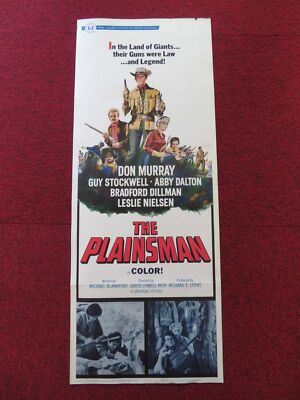 THE PLAINSMAN US INSERT (14''x 36'') POSTER DON MURRAY GUY STOCKWELL 1966