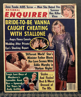 1989 December 12th National Enquirer Magazine/Newspaper, Vanna White (B24)