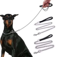 Chain Dog Leash Heavy Duty Chain Link Dog Leash Anti Chew Durable Chain 42.1in