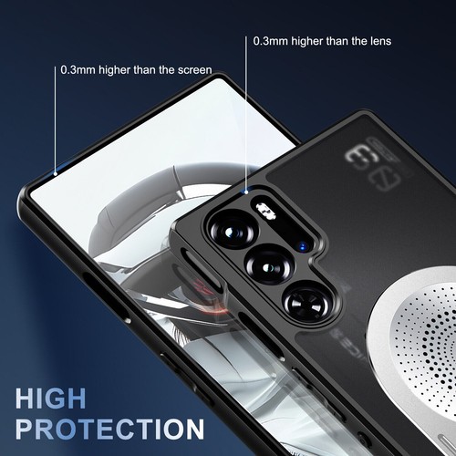 For ZTE nubia Red Magic 9S Pro+ Frosted Magnetic Silicone Frame Stand Cover Case - 第 15/24 張圖片