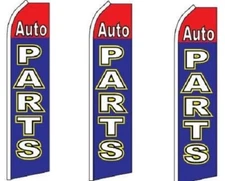 Auto Parts King Size Swooper Flag Pack of 3 (hardware Not Included)