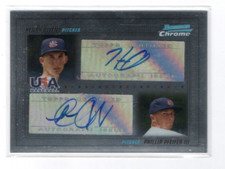2010 Bowman Chrome USA AUTOGRAPH #USADA-4 Henry Owens Phillip Pfeifer #/500