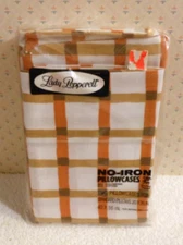 NOS Lady Pepperell Plaid Pillowcases 20" x 26" No Iron Percale