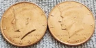 2- 1991 Kennedy half dollar coins 1P &1D