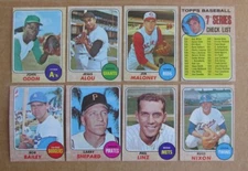 1968 TOPPS BASEBALL CARD SINGLES #286-598 COMPLETE YOUR SET U-PICK UPDATED 10/9