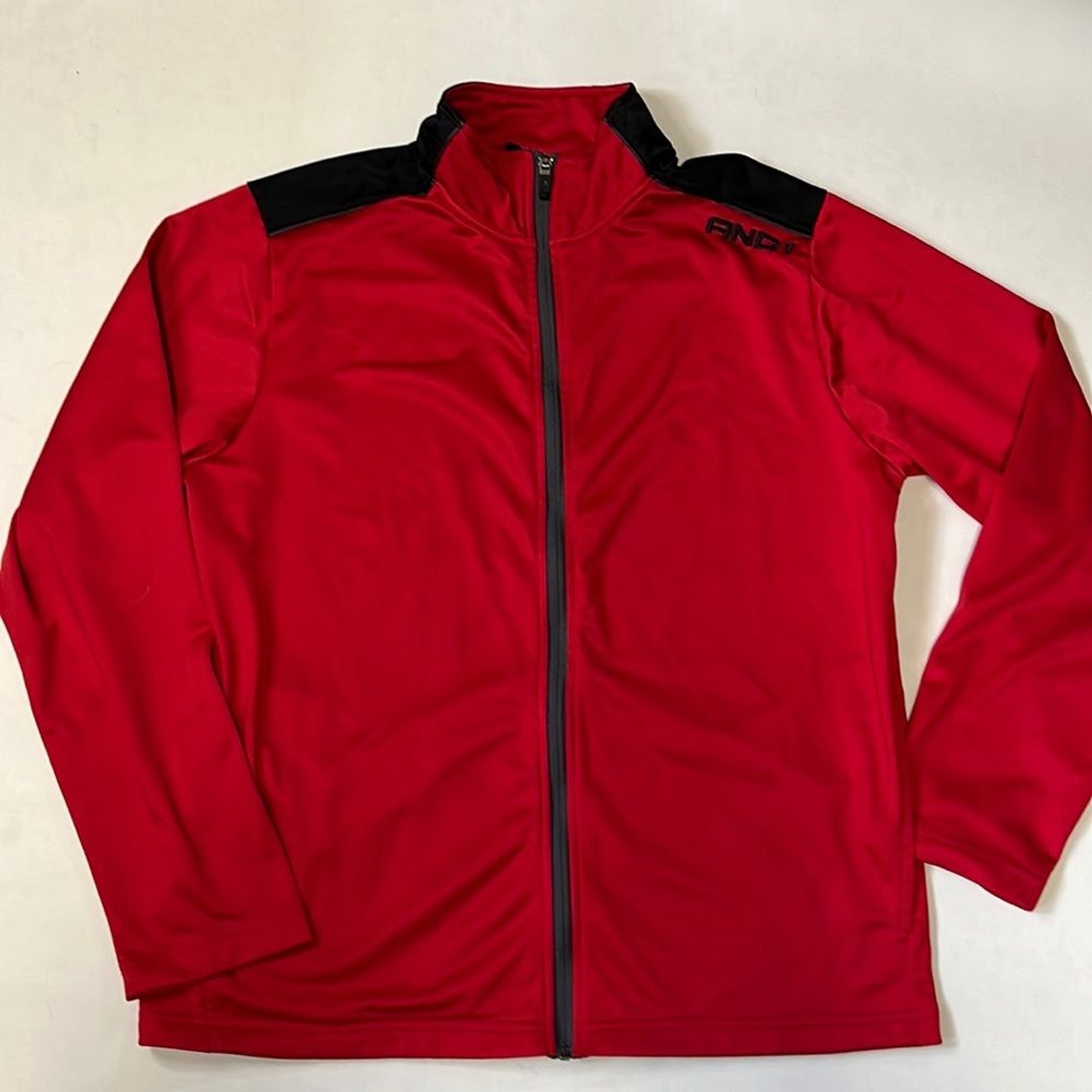 AND1 zip front long sleeve basketball warmup jacket. Size L eBay