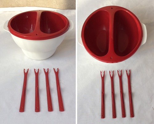 TUPPERWARE - FONDUESCHÜSSEL - MIKROWELLE - PIKES - SCHOKOLADE - KÜCHE