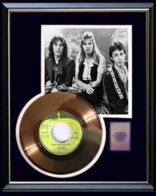 PAUL MCCARTNEY WINGS LIVE AND LET DIE 45 RPM GOLD RECORD RARE NON RIAA ...