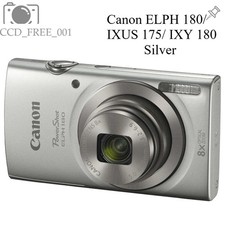 Canon PowerShot ELPH 180/ IXUS 175/IXY 180 Digital Camera 20MP Sliver Auto Focus