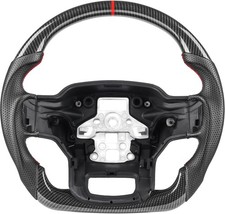 Carbon Fiber Style Steering Wheel for Ford F-150 2021-2026 Raptor Tremor Lariat
