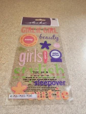 Sticko~Girl~Glitter Stickers for scrapbooking or crafts