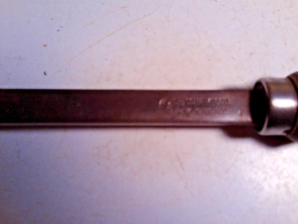 Antique Vintage Wood Handle Babbitt bearing Grease scraper crescent mfg co. - Image 3 of 4