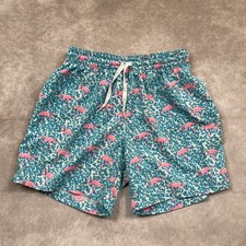 Chubbies Swim Trunks Shorts Mens Small Domingos Are For Flamingos Print 5.5"