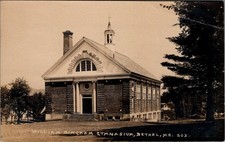 William Bingham Gymnasium, BETHEL, Maine Real Photo Postcard William Bingham Gymnasium, BETHEL, Maine Real Photo Postcard