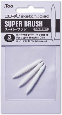 Super Brush Nibs Replacement Tips For Sketch Ciao Markers White 3 Pack Felt