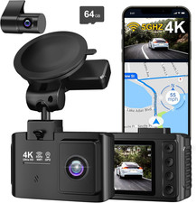 Dash Cam Front and Rear: 4K+2.5K Dual Channel Dash Cam-5Ghz Wifi, GPS Dash Camer