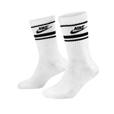 Nike NSW Everyday Essential Crew 3 Pack Socks White/Black DX5089-103 Men's Size