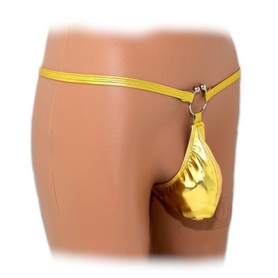 Mens thong bulge pouch thong with ring (L-XL)