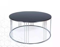 Couchtisch MöBel Luxus Neuschwarz Modern Wohnzimmer Design Edelstahl
