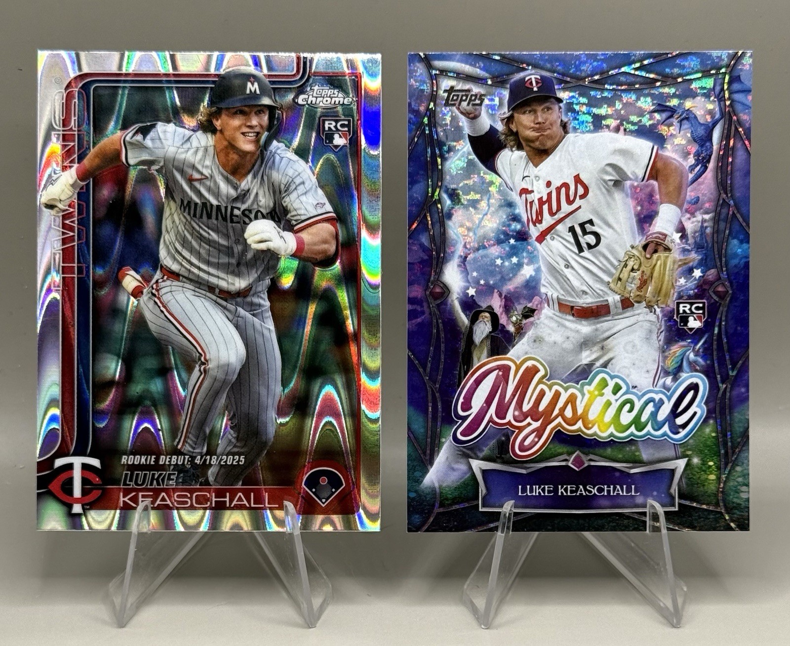 2025 Topps Chrome Update #USC134 Luke Keaschall RayWave Refractor & Mystical