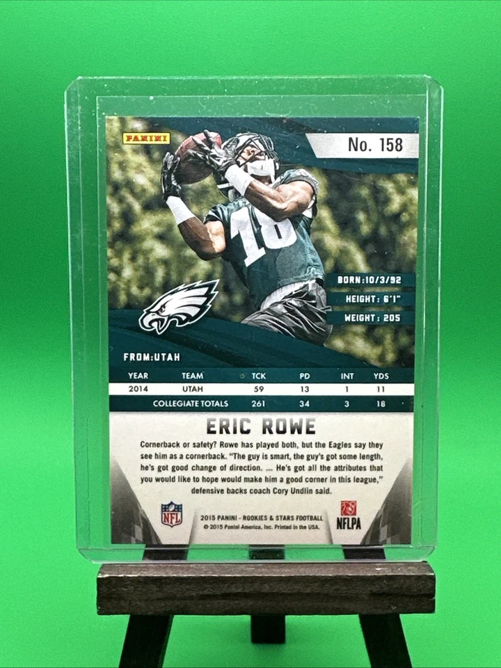 2015 Panini Rookies & Stars - Rookies Eric Rowe #158 Longevity Team Name /299 - Image 2 of 3