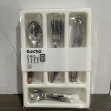 IKEA DUKTIG QUALITY SILVERWARE CUTLERY  TRAY FISHER PRICE PLAY FOOD TIKES Read