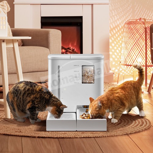 Automatic Pet Dog Cat Feeder Waterer 4L Food 5L Water Dispenser Set WiFi App - Picture 4 of 11