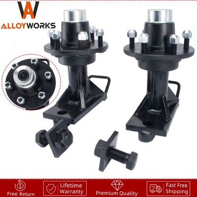 2pcs Spindles 6x 5.5 Lug Superior Shipping Container Wheels Container Moving Kit