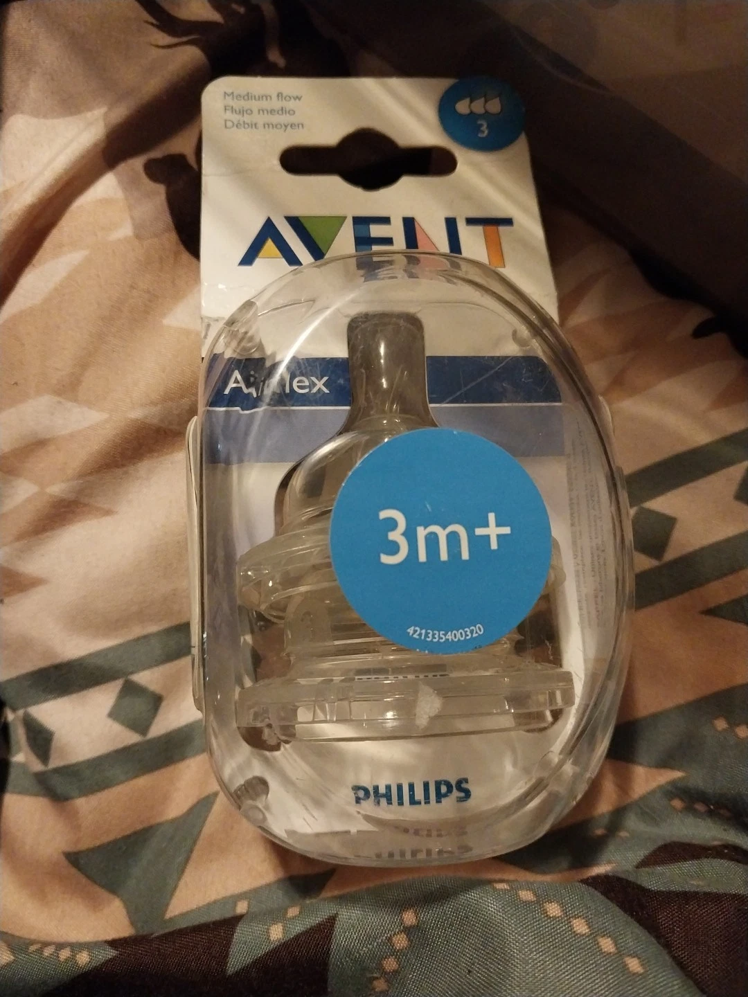 Philips AVENT Natural Bottle Nipple Medium Flow Nipple 3M+ New