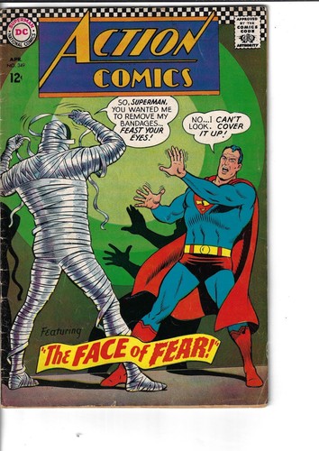 Action 349 Superman Supergirl VG+ 1967 Glossy