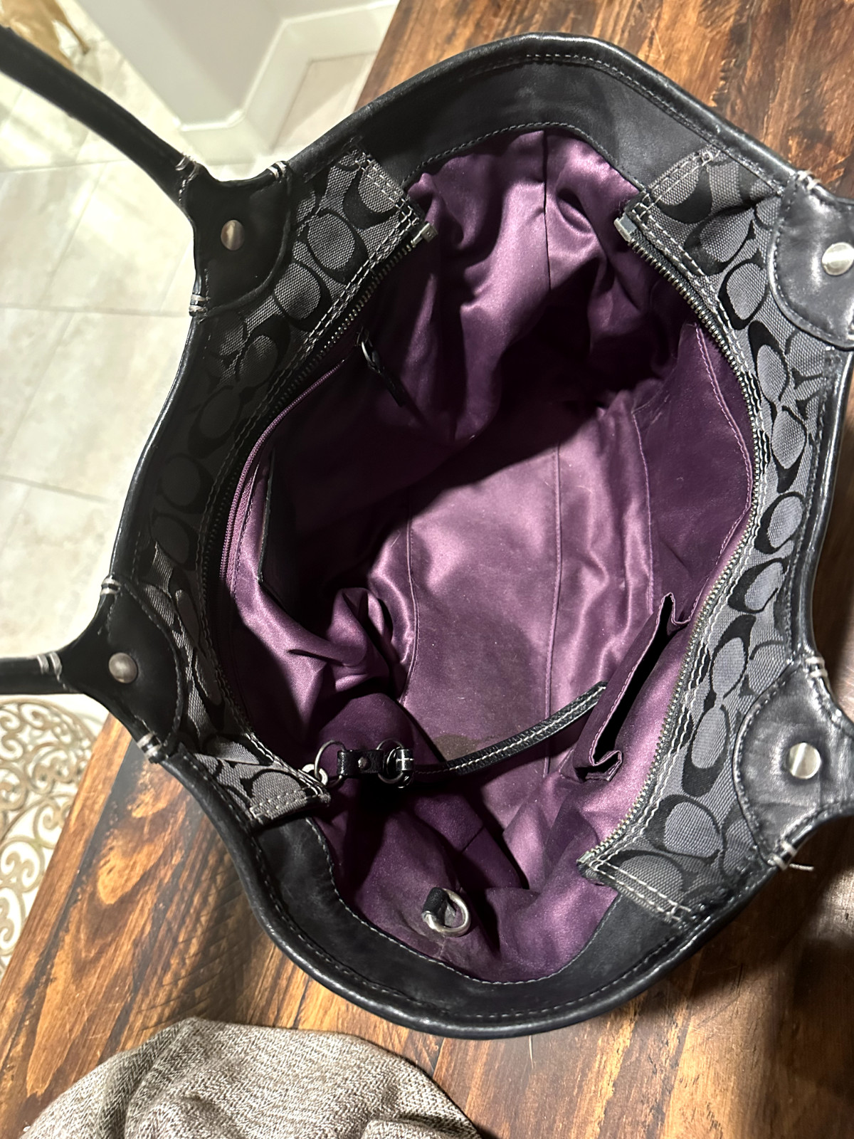 Coach Bleecker Black Patchwork Tote Good Conditio… - image 7