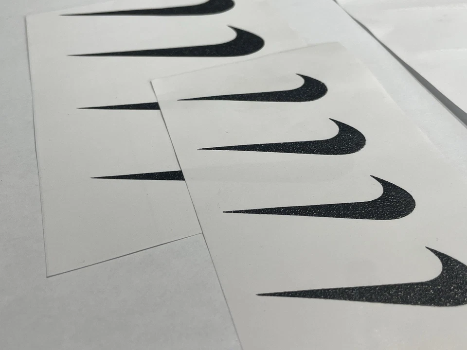 Iron On Swoosh Sport Logo Black White Red 2" 3" Fitness Casual Clothing Apparel - Image 4 of 4