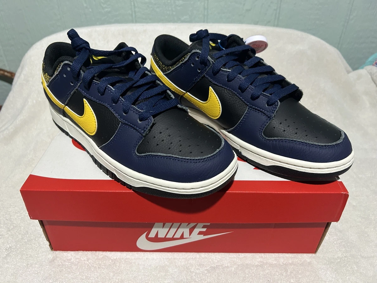 Nike Dunk Low Retro “Michigan/Yellow Midnight Navy” Nike Dunk Low Vintage Michigan Blue Black | Mercari main image 3