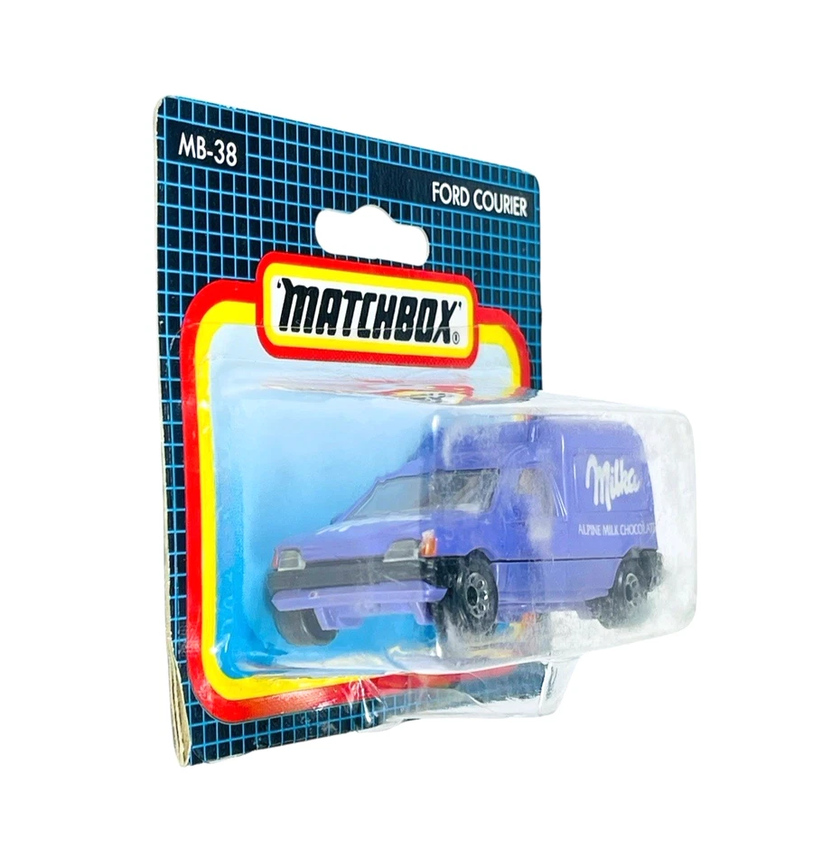 Matchbox Superfast MB-38 Milka Alpine Chocolate Ford Courier - Blue Grid Card - Image 2 of 4
